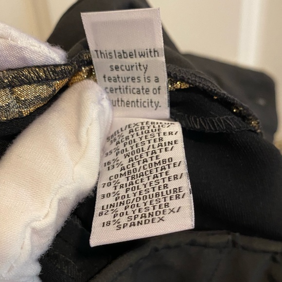 Diane Von Furstenberg Gold Embossed / Black Mary Metallic Pants Size 4 NWT - Picture 13 of 16